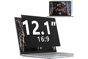 DABERNUR 12.1 Inch Privacy Screen Filter Compatible with 16:9 Widescreen Display - Monitor, Desktop PC, Computer, Anti Spy/Easy Installation/Anti Glare/Blocking Blue Light