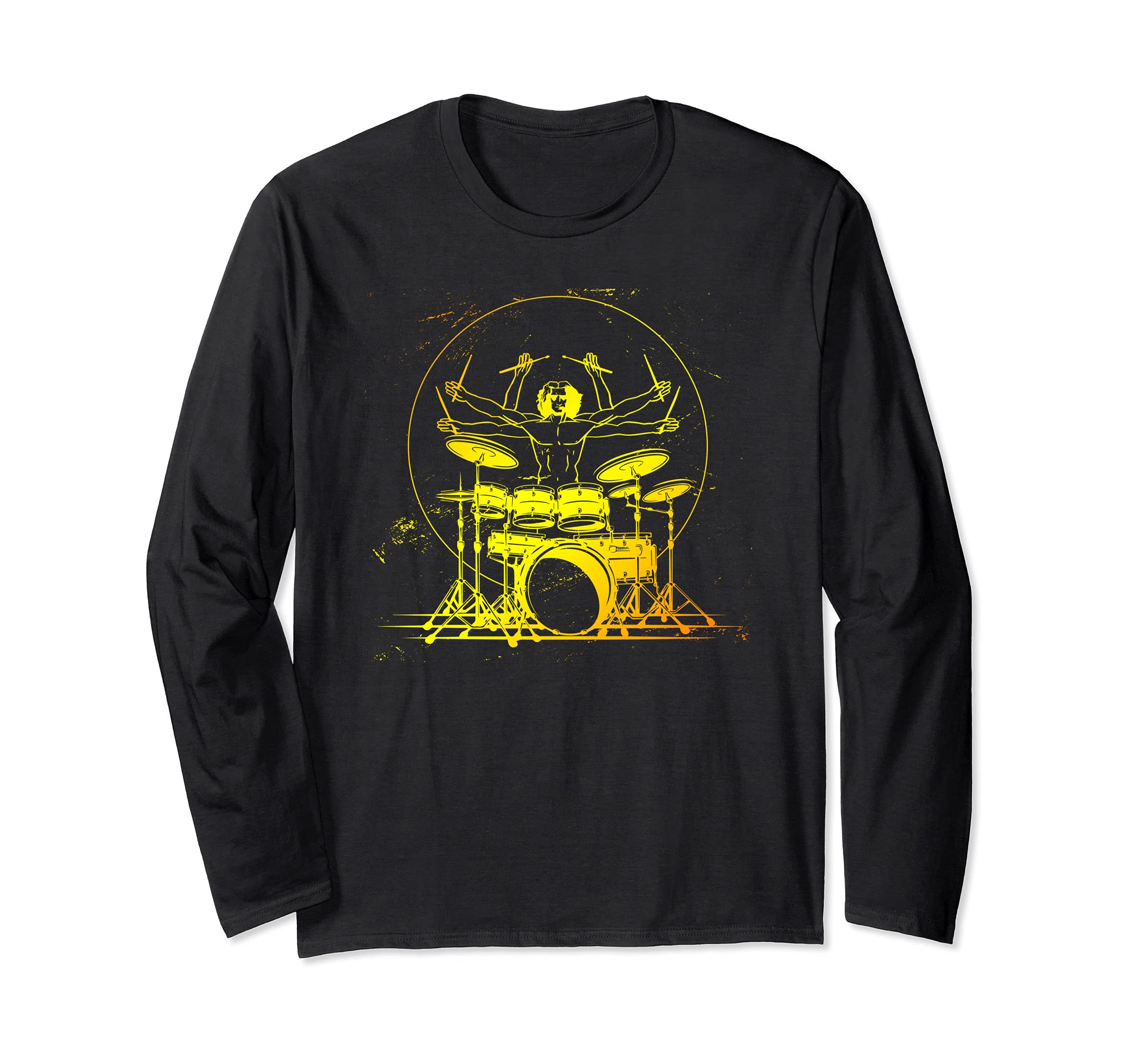 Drummer Drumset Drum Set Musician Band Player Sticks Long Sleeve T-Shirt
