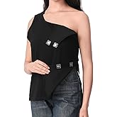 Post Surgery Magnetic Button Shirt for Women – Sleeveless Recovery Tank with Full Magnetic Closures on Shoulders & Sides