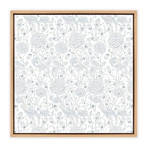 SIGNWIN Framed Canvas Wall Art Leaves Pattern Canvas...