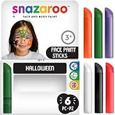 Snazaroo Face Painting Sticks, Set of 6, Halloween | Easy to Use, Hypoallergenic, FDA Approved, Wash off with Soap, Non-Toxic, For Parties, Cosplay, Halloween, and more.