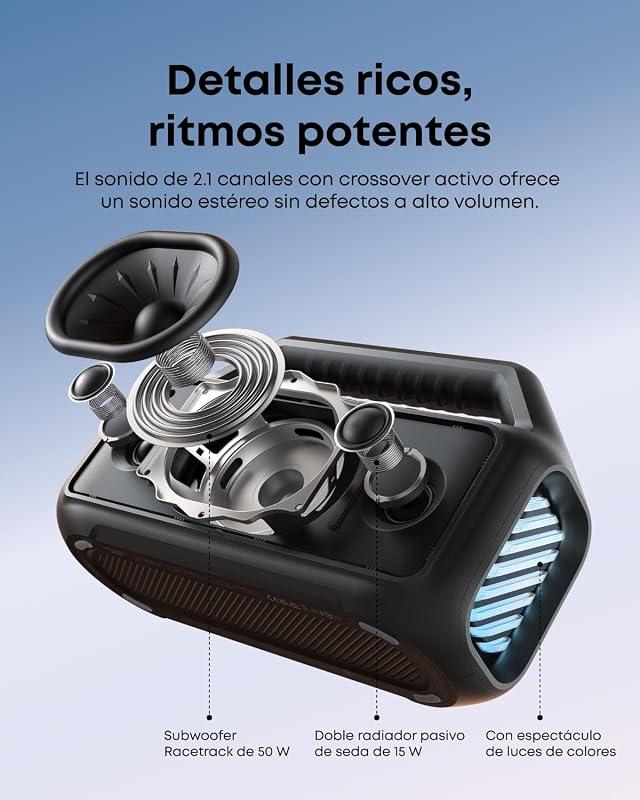 Boom 2 Altavoz Bluetooth Potente 80 W, 24 h, IPX7