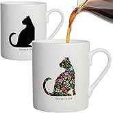 Lovift Novelty Cat Coffee Mug Valentine Birthday Gift for Cat Lovers, Unique Heat Color Changing Tea Cup, Funny Christmas Gift for Women, Best Friends, Mom, Sister, Bestie, Teachers, Daughter. 12 oz.