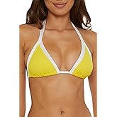 Trina Turk Womens Courtside Triangle Bikini Top, Adjustable, Tie Back, Swimwear Separates for Women