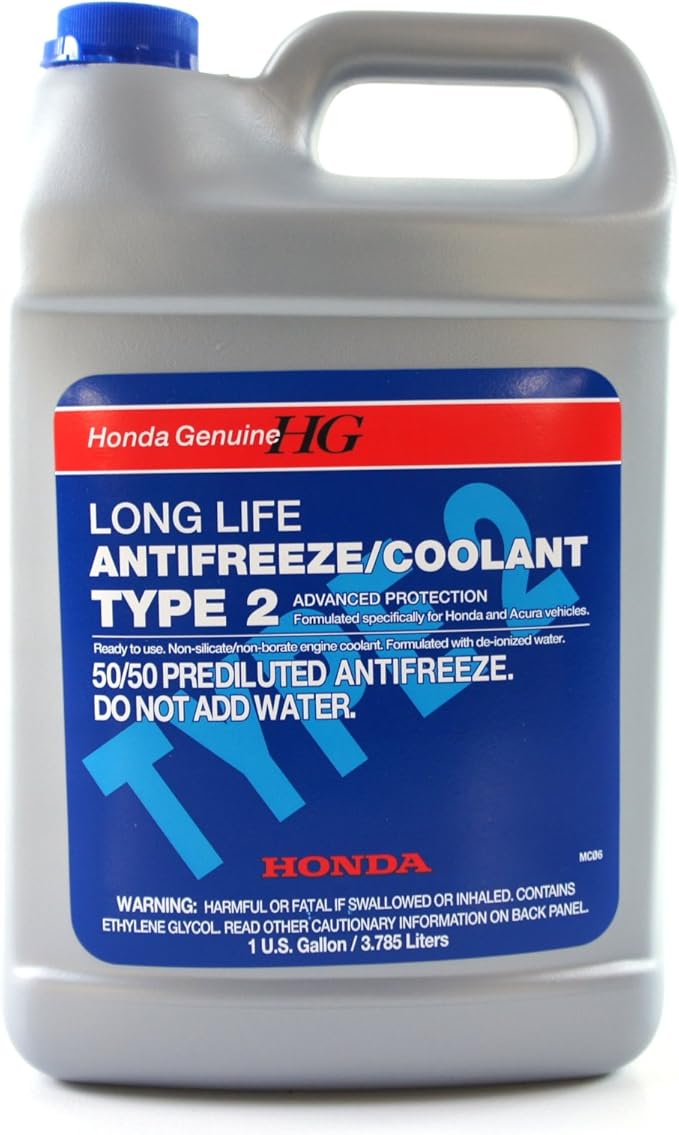 Honda Genuine Parts OL9999011 Blue Type 2 Coolant 1 Gallon Bottle