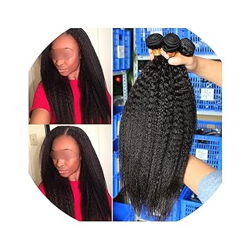 Amazon Com Kinky Straight Hair Brazilian Virgin Hair Weave