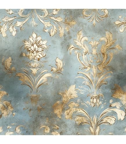 Amazon.com: Norwall Wallpaper Gold Regal 錦緞水紋背景,白色