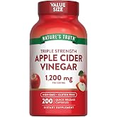 Nature's Truth Apple Cider Vinegar Capsules | 1200mg | 200 Pills | Extra Strength | Value Size | Non-GMO &amp; Gluten Free Supplement