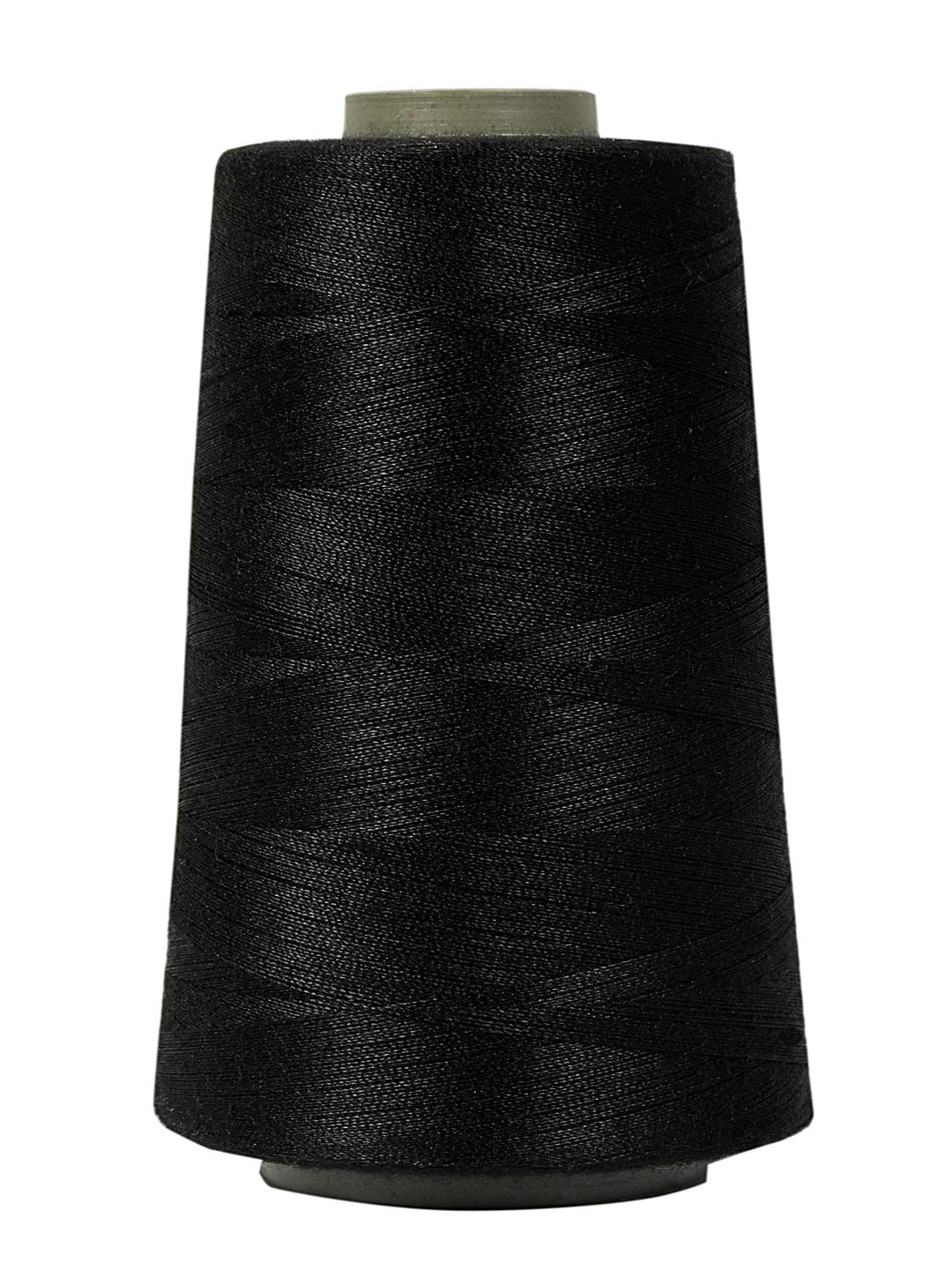 KACHVI Stiching Threads Overlock Yarn Spools Set of 2 Black Thickness 40/2, Yards 3280,100% Polyester,Industrial Sewing Thread Cones