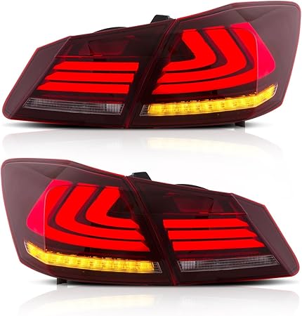 Amazon Useka ホンダ アコード 9代目 Cr5 6型に適した 改装 Bmw スタイル テールライト テールランプリアライト 左右セット４灯 新品 13年 15年 Led レードfor Honda Accord 13 15 Led Tail Light テールランプ 車 バイク