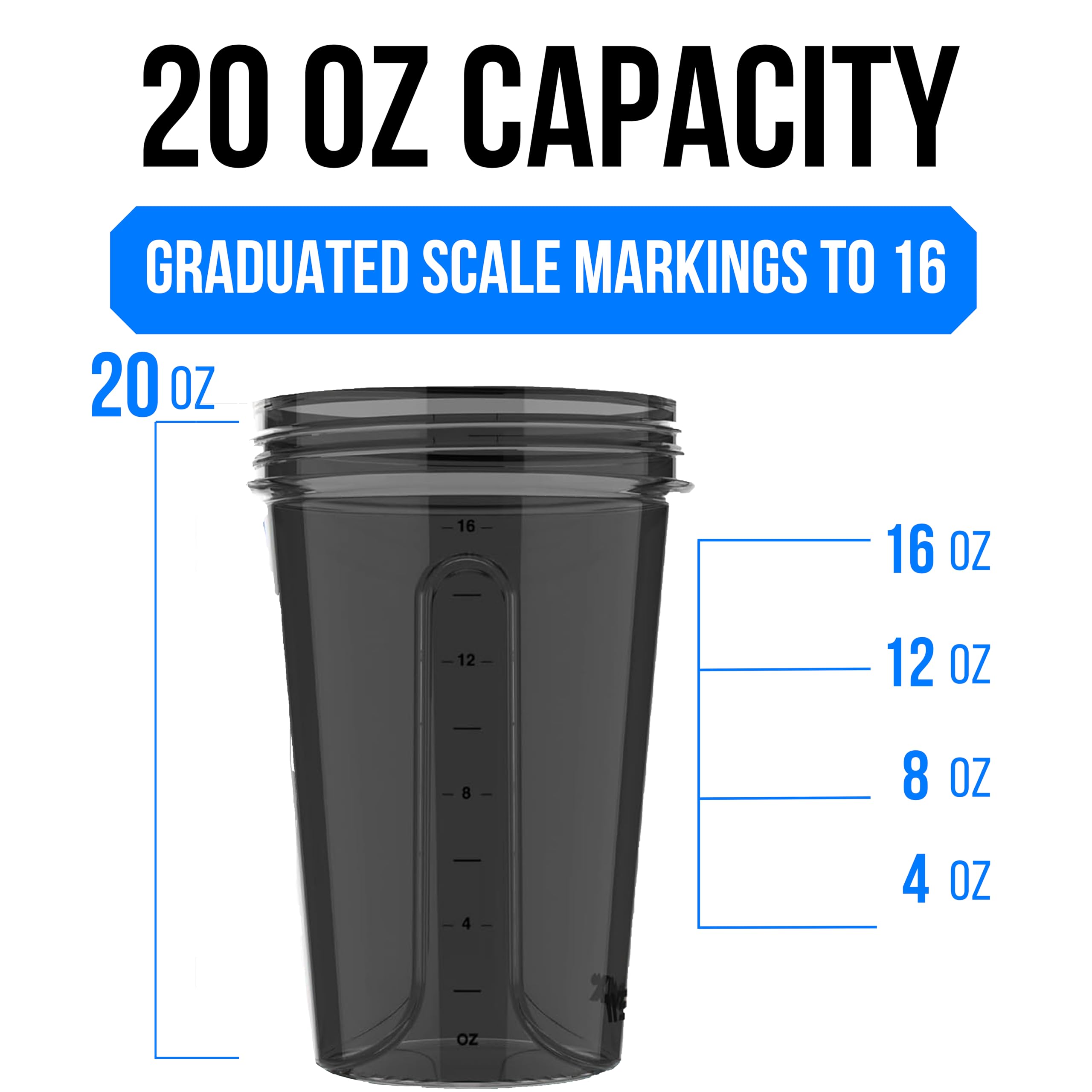 VELOMIX -2 Pack- 16 oz Protein Shaker Bottles for Protein Mixes - 2x Wire Whisk | Leak Proof Shaker Cups for Protein Shakes and Pre Workout | Protein Shaker Bottle Pack (Black/Transparent)