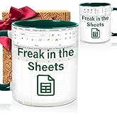 Funny Excel Coffee Mug Gift for Accountant, Freak In The Sheets mug, Unique Spreadsheet Office Mugs for Accounting Boss Finance Banker CFO CPA Novelty Birthday Christmas mugs gifts for Coworkers-48