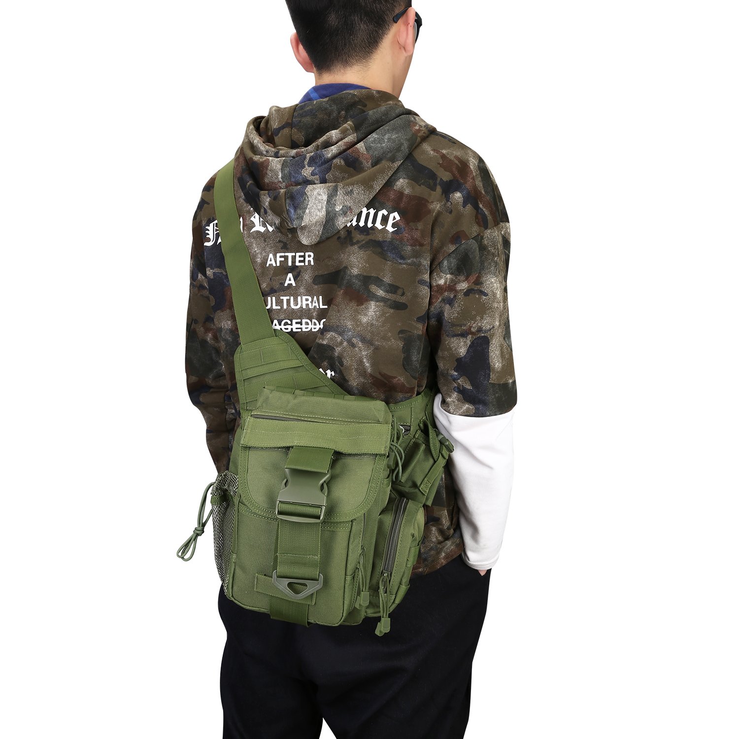 G4Free Tactical Messenger Fishing Tackle Side Bag EDC Sling Pack