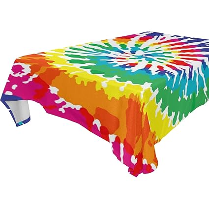 Amazon Com Imobaby Rectangle Polyester Colorful Tie Dye