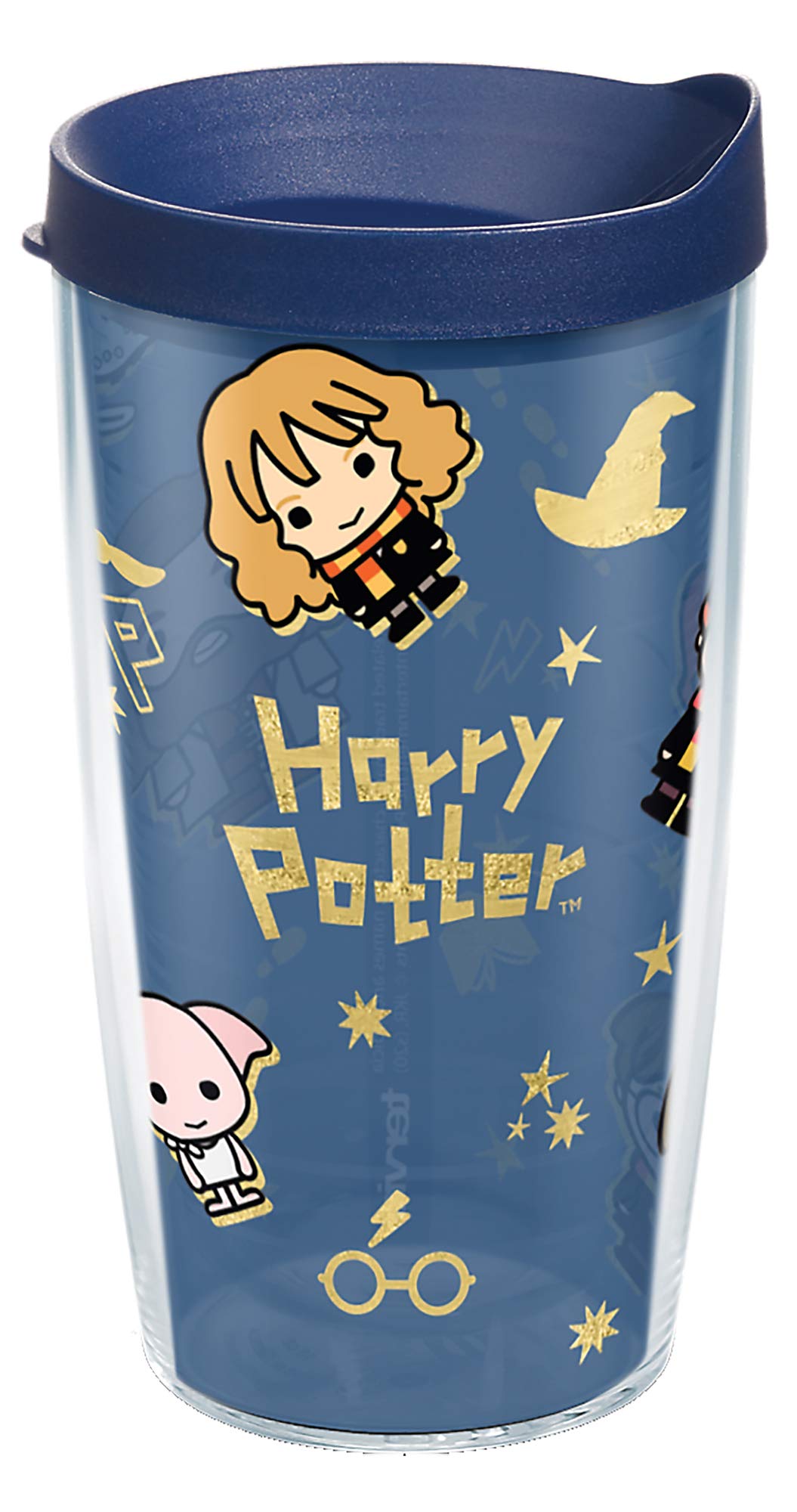 Tervis Harry Potter Charm Icons Made in USA Double Walled Insulated Tumbler Travel Cup Keeps Drinks Cold & Hot, 16oz, Classic