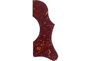 JUIDA Guitar Parts For Gibson J45 & J50 Acoustic Folk Guitar Self Adhensive Pickguard (Red Tortoise)