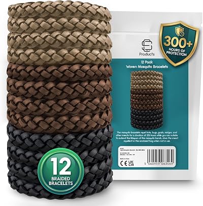 SC Products Mosquito Repellent Bracelet 12 Pack DEET Free 300 Hours