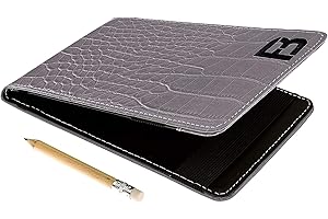 FB FUZZYBUNKERS Quality Leather Golf Scorecard Holder - Yardage Book Cover - Golf Yardage Book - Golf Scorecard Book -Free Pencil and Stat Tracker Sheet