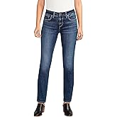 Silver Jeans Co. Women's Elyse Mid Rise Straight Leg Jeans