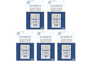 SCHMETZ Universal Sewing Machine Needles - Size 70/10, 5-Needle Cards, Pack of 5