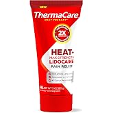 ThermaCare Heat + Max Strength 4% Lidocaine Gel, Dual Action Pain Relief | Back, Neck, Muscles, &amp; Joints, Warming Topical Analgesic for Daily Comfort &amp; Support