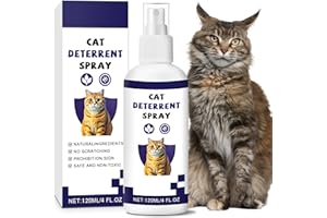 Gnaye Cat Deterrent Spray, Cat Repellent Spray for Scratching & Marking, Anti-Scratch Deterrent for Furniture, Sofas, Rugs, Curtains, Plants, Indoor & Outdoor 4 FL.OZ