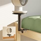 FanShelfie Adjustable Fan Holder for Dorm Room - Black | Bunk &amp; Lofted Bed, College Essentials Boys &amp; Girls, Patented Height &amp; Distance Design, Compatible with Popular Dorm Fans