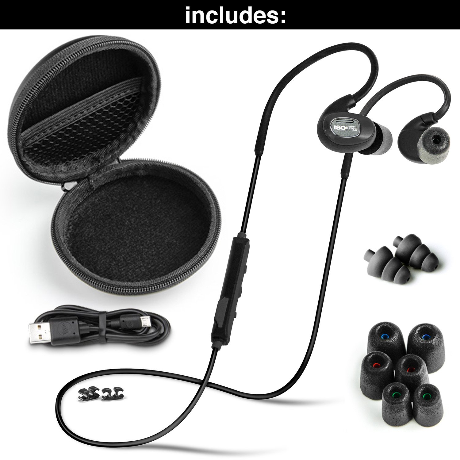 ISOtunes PRO Bluetooth Earplug Headphones, 27 dB Noise Reduction Rating