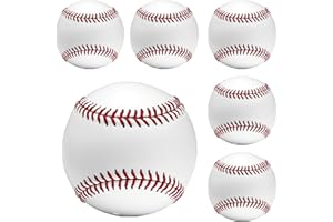 OMYOPY Tballs Training Baseballs Sponge Rubber Core, Reduced Impact Safety Baseballs, Unmarked Tee Ball Practice Baseball for League Play, Pitching, Hitting, Fielding, Autograph, Gifts