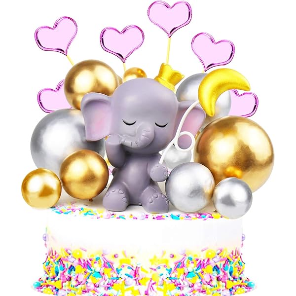 Elephant Cake Topper, Elephant Baby Shower Cake Topper, Safari Cake