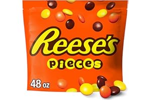 REESE'S PIECES Peanut Butter in a Crunchy Shell, Candy Bulk Bag, 48 oz