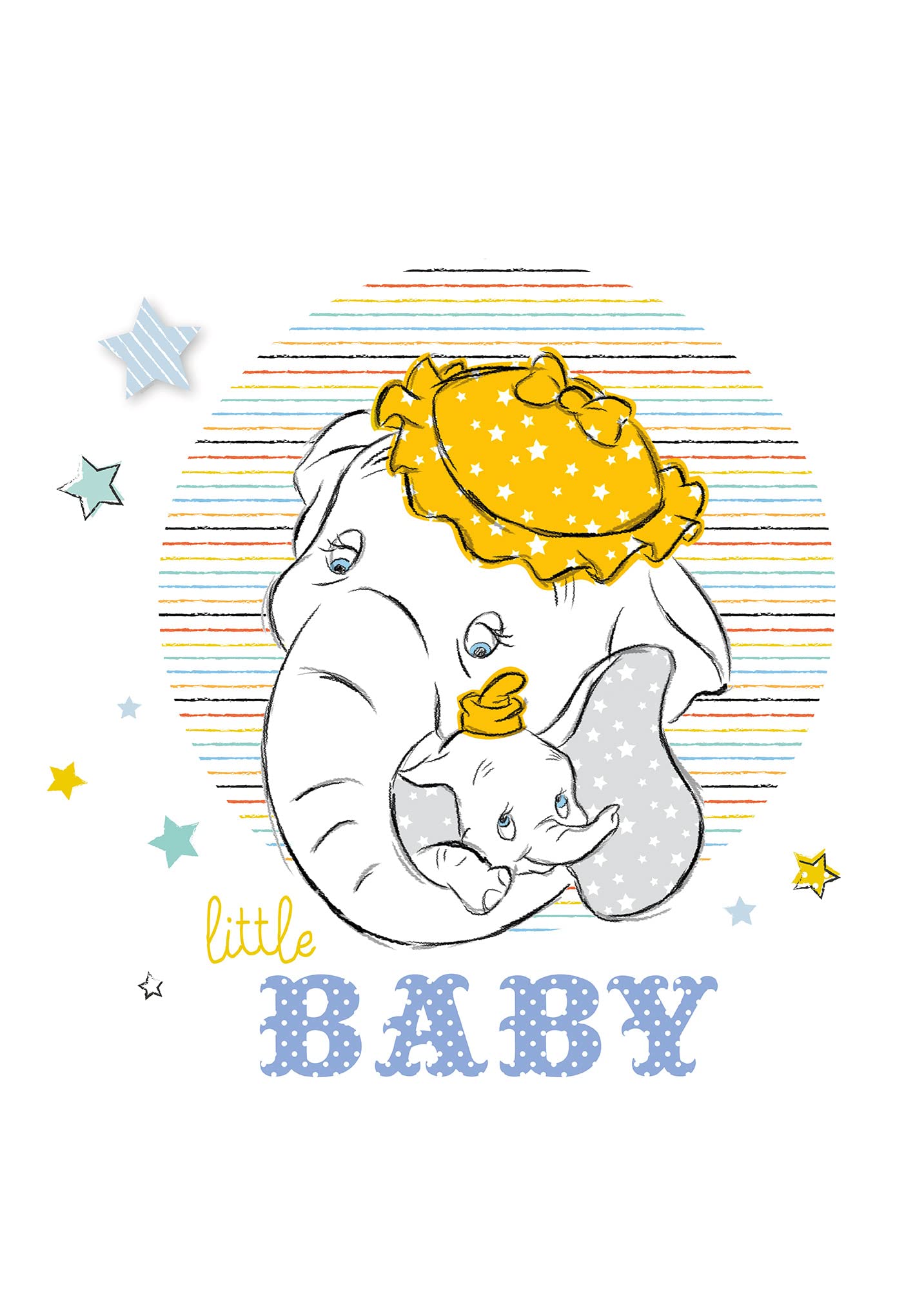 Komar Dumbo Little Baby - Size: 50 x 70 cm, Wall Picture, Poster, Art Print (without Frame), Disney
