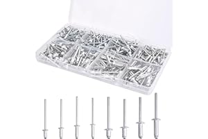 ALLWIN Pop Rivets Assortment Kit - 200 Pcs Aluminum Blind Rivets,8 Sizes