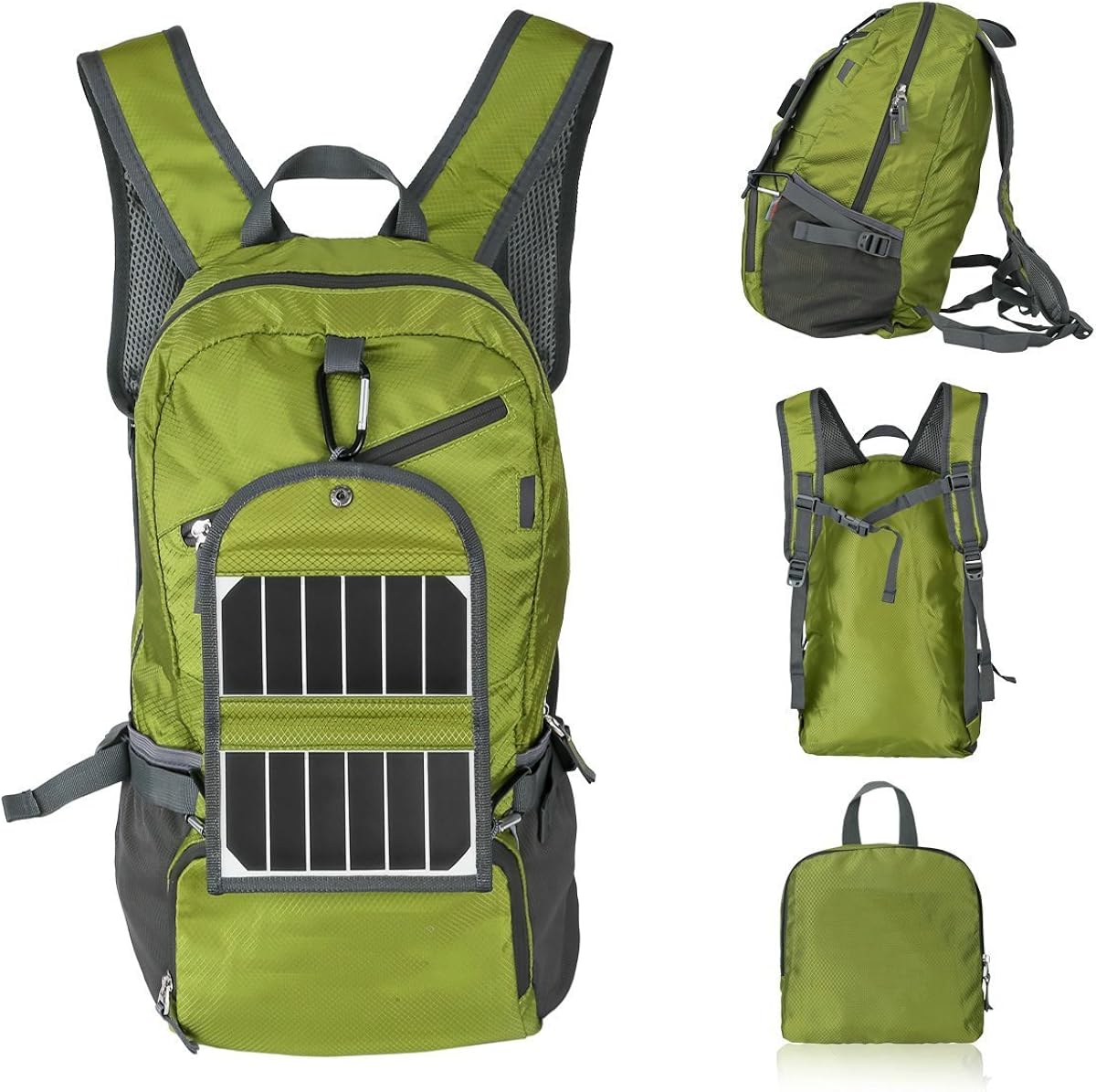 TopBox Solar Powered Foldable Polyester 35L Backpack with