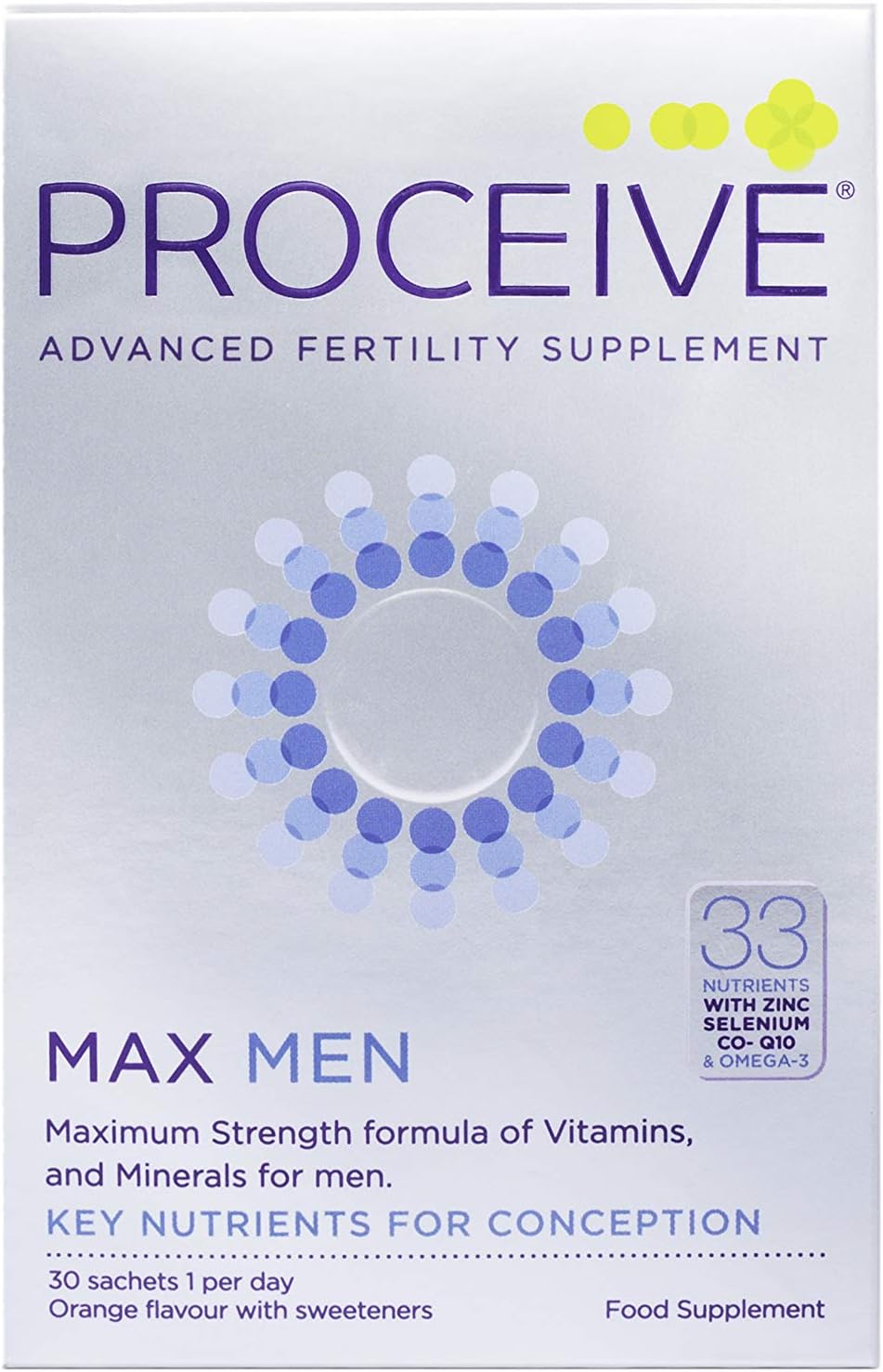 Proceive® MAX Men- Fertility Supplement for Conception, Vitamins & Minerals for Men Trying to Conceive, Selenium, Zinc