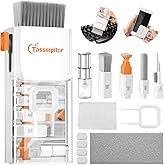 All-in-1 Keyboard Cleaner Laptop Cleaning Kit,Computer Screen-Safe Tools | MacBook iPad iPhone,Electronics Brush Tool for PC Camera Lens Earbuds,Deep Cleaning Spray Cloth, High-Density Soft Brush