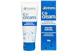 Grahams Natural C+ Eczema Cream for Adults - Lotion for Extremely Dry Skin, Inflammation, Redness, Itch Relief & Dermatitis - Manuka Honey & Calendula - Clinically Proven - Steroid-Free (1 x 1.76oz)