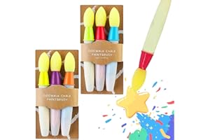 ANONDF Sidewalk Chalk Paint Brush, Sidewalk Chalk Paint Brush with Liquid,Add Water to The Brush and Use Washable, Easy to Clean(2 Set)