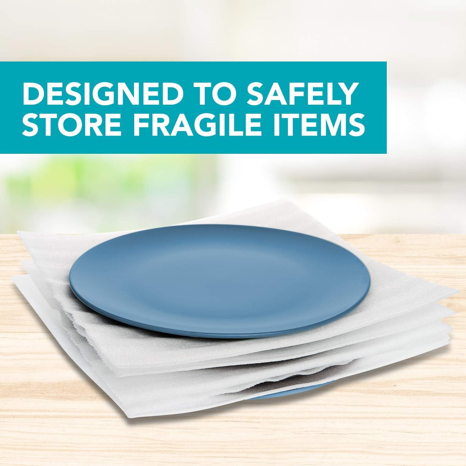 Premium Foam Packing Sheets (50 Count, 11 7/8 x 12 1/8 inches) Cushion Foam Wrap Sheets; Moving Supplies for Dishes, Glasses and Furniture; Packing Cushioning Supplies; Soft and Durable: Office Products