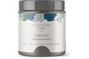COUNTRY CHIC PAINT Furniture Glaze - Antique Patina Special Effects Glaze for Chalk Style Furniture Paint, Eco-Friendly Wood Stain, 6 Color Choices - Slate [Grey] - (4 oz)