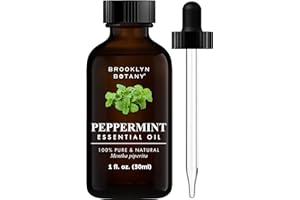 Brooklyn Botany Peppermint Essential Oil – 100% Pure and Natural – Premium Grade Oil with Dropper - for Aromatherapy and Diffuser - 1 Fl Oz