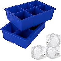 Tovolo Inch Large King Craft Ice Mold Freezer Tray of 2" Cubes for Whiskey, Bourbon, Spirits & Liquor Drinks, BPA-Free Silico