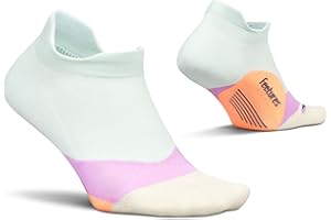 Feetures Elite Light Cushion No Show Tab Athletic Ankle Socks - Sport Sock with Targeted Compression
