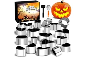 ZMCINER 23 PCS Pumpkin Carving Kit Heavy Duty Stainless Steel Pumpkin Carving Tools Simple & Safe Pumpkin Carving Kit for Kids & Adults