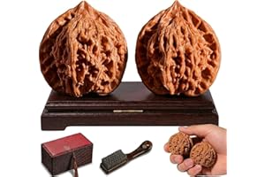2026 New Natural Chinese Wenwan Walnuts, Chinese Walnuts Fidget, Unpolished Wenwan Walnut Kit for Hand Exercise and Focus, Pr