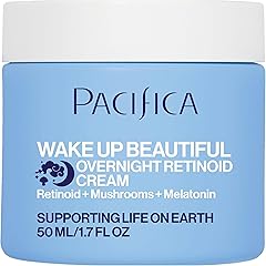 Pacifica Wake Up Beautiful Retinoid Night Cream – Overnight Anti-Aging Moisturizer with Hyaluronic Acid & Melatonin, Reduces 