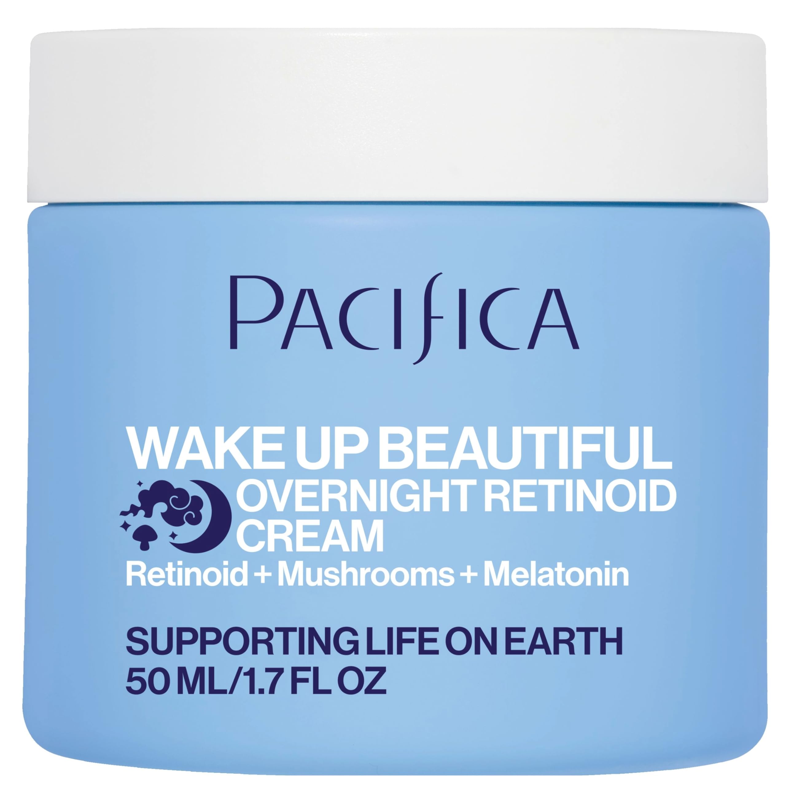 Photo 1 of Pacifica Wake Up Beautiful Retinoid Night Cream – Overnight Anti-Aging Moisturizer with Hyaluronic Acid & Melatonin, Reduces Wrinkles & Fine Lines, Hydrating and Gentle for Dry or Mature Skin, Vegan