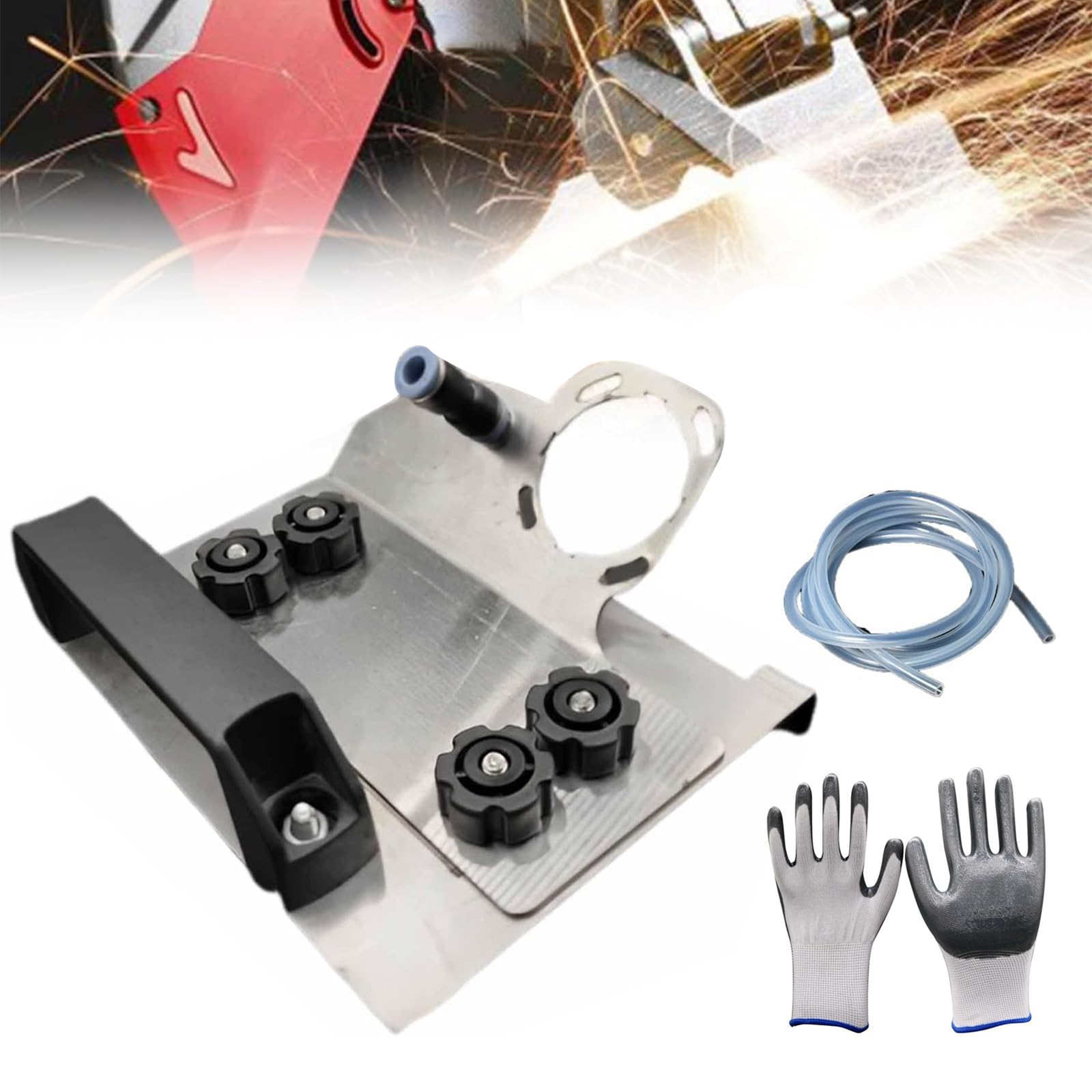 Angle Grinder Stand for Tiles 45° Chamfer Cutting, 45 Degree Multifunctional Chamfering Machine, for Type 100 Angle Grinder, Angle Grinder Stand Grinder Holder (Silver)