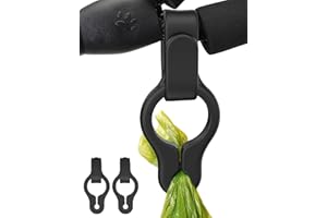 Gobeigo 2-Pack Silicone Used Poop Bag Holder - Hands-Free Leash Attachment, Never Hold a Stinky Bag Again! Secure Carrier for Dog Walking, Training And More