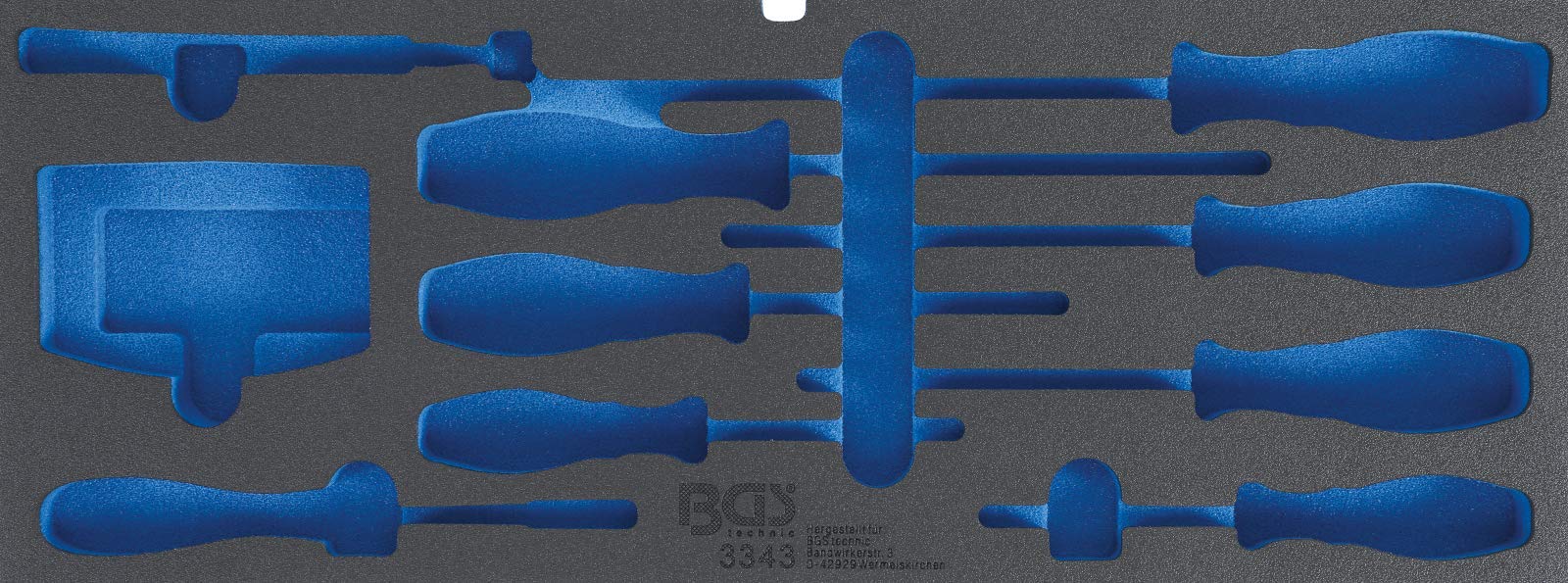 BGS 3343-1 | Foam Tray for BGS 3312, empty: for Screwdriver, bit Set and magnetic lifter